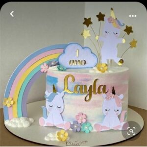 arquivo Topo de bolo unicornio camadas