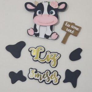 Arquivo Topo De Bolo Vaquinha Cute