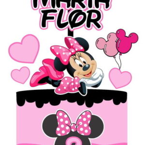 Arquivo topo de bolo minnie rosa deitada