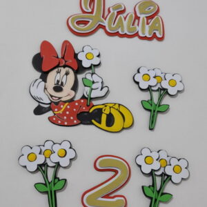 Arquivos de corte em camadas topo bolo Minnie Deitada