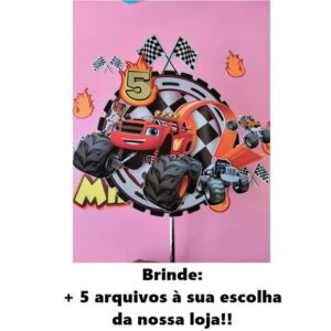 Arquivos de Corte Topo de Bolo Blaze And Moster Machine