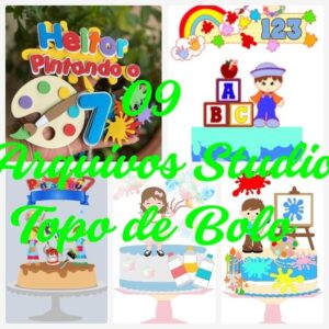 Arquivos de Corte Topo de Bolo - Pintando 7