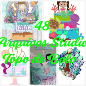 Arquivos de Corte Topo de Bolo - Sereia