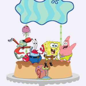 Arquivos Silhouette topo de bolo bob esponja em camada