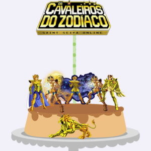 Arquivos Silhouette topo de bolo Cavaleiros dos zoodiacos