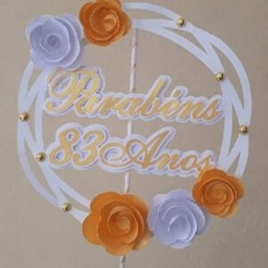 Arquivos Silhouette topo de bolo circulo branco e dourado