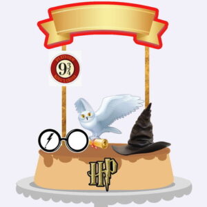 Arquivos Silhouette topo de bolo Harry Potter em camadas 10