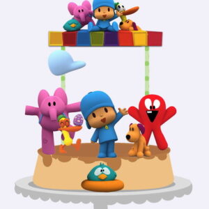 Arquivos Silhouette topo de bolo Pocoyo em camada