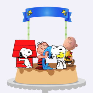 Arquivos Silhouette topo de bolo Snoopy em camada