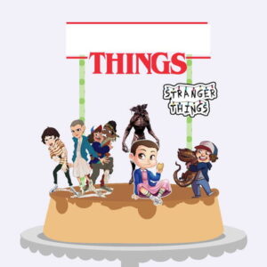 Arquivos Silhouette topo de bolo Stranger Things em camadas