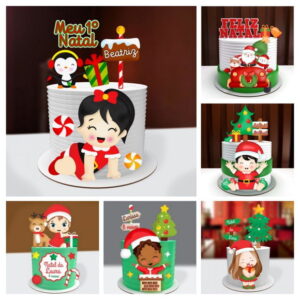 Combo 6 Topos Natal em Camadas- Studio/+20kits Cod:204