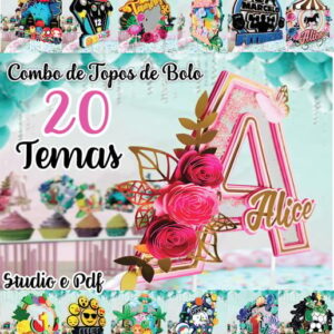Combo Topos de Bolos Especiais - Arquivo Digital