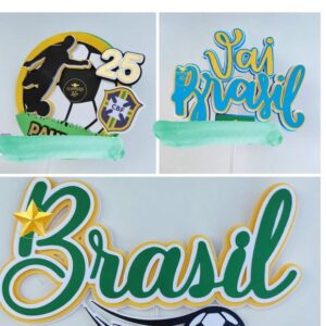 Copa do Mundo - 10 Artes em Studio para Topos de Bolo