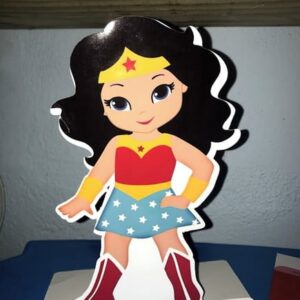 Display de Mesa Arquivo de Corte Silhouette Mulher Maravilha