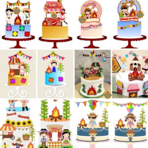 Festa Junina/são João - Kit Digital Topos de Bolo - Mega!!!