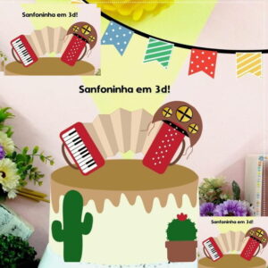 Festa Junina Topos de Bolo Kit 7-artes Studio 3105