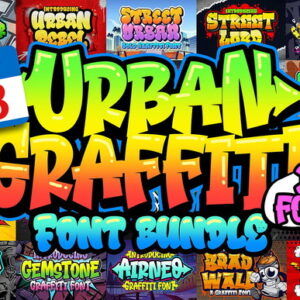 Fontes Topo de Bolo Urbar Grafith 2024 (licença de Uso)