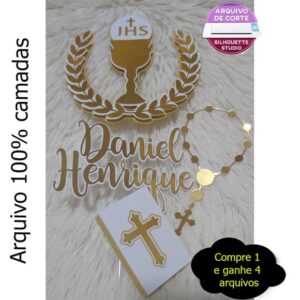 G698- Arquivo Topo Batizado Ou Primeira Comunhão