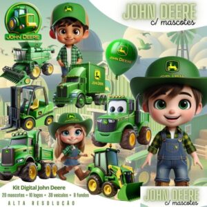John Deere com Mascotes-kit Digital Elementos em Png 06114