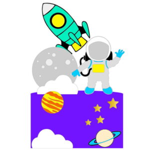 Arquivo de Corte Topo de Bolo Astronauta 002