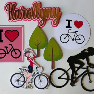KIT C/ 5 ARQUIVO DE CORTE: TOPO DE BOLO CICLISTA 002