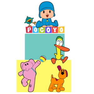 Kit C/ 5 Arquivo De Corte: Topo De Bolo Pocoyo 002