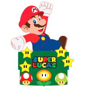 Kit C/ 5 Arquivo De Corte: Topo De Bolo Super Mario 003