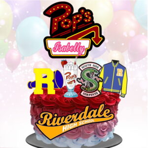 Kit c/ 5 arquivos de corte 01-RIVERDALE TOPO DE BOLO PRINT