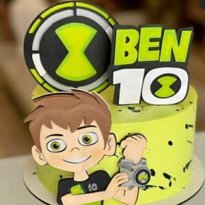 Kit com 5 arquivos de corte 05-BEN 10 TOPO DE BOLO EM CAMADA
