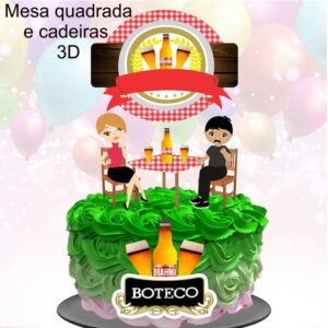 Kit com 5 arquivos de corte: 06-BOTECO TOPO DE BOLO CAMADAS