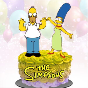 Kit com 5 arquivos de corte 10-SIMPSONS TOPO DE BOLO CAMADAS