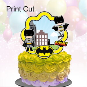 Kit com 5 arquivos de corte 12-BATMAN TOPO DE BOLO