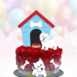 Kit com 5 arquivos de corte 27-CACHORRO TOPO DE BOLO CAMADAS