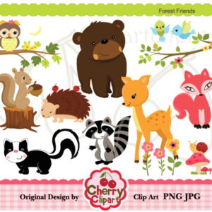 Kit digital animais da floresta fofos