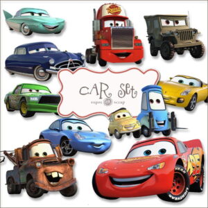Kit digital Carros da Disney 01