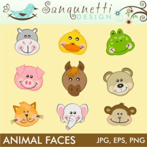 Kit digital face dos animais