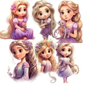 Kit Digital Rapunzel Baby-arquivos Digitais Png 05104