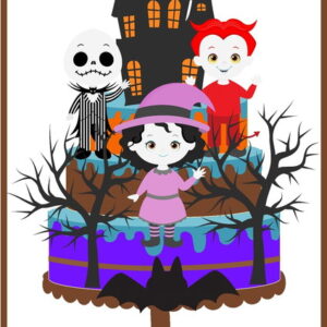 Leve + 13 - Arquivo de Corte - Topo de Bolo (halloween) 16