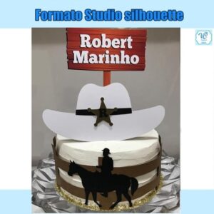 M75- Arquivo de Corte Topo Bolo Cowboy Vaqueiro Vaquejada 03
