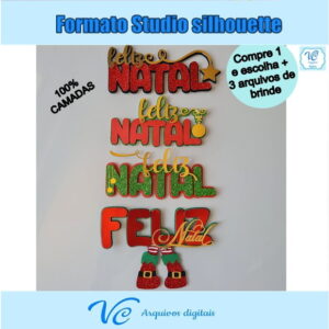 M98- Arquivo Corte Topo de bolo Frases Feliz Natal -02