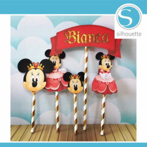 Minie Realeza -1320 - Topo de Bolo - Arquivo de Corte Studio