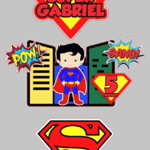 Moldes - Topo De Bolo - Super Homem- Arq Digital -#1008