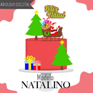 Natal Natalino-topo de Bolo Arquivo de Corte e Impressão(3)