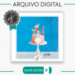 Ref:st07-019- Arquivo/corte-topo De Bolo Circo Rosa