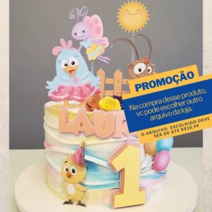 Studio/pdf Arquivo Corte Topo de Bolo Galinha Pintadinha-002