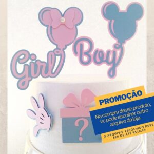 Studio/pdf Arquivo de Corte Topo Chá Revelação Mickey -028