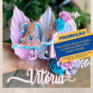 Studio/pdf Arquivo de Corte Topo de Bolo Feminino -048
