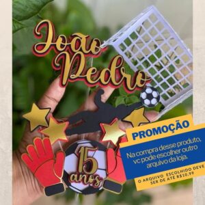 Studio/pdf Arquivo de Corte Topo de Bolo Futebol