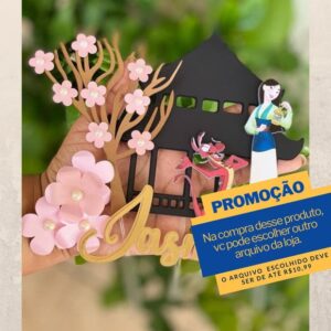 Studio/pdf Arquivo de Corte Topo de Bolo Mulan -049