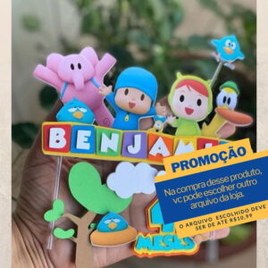 Studio/pdf Arquivo de Corte Topo de Bolo Pocoyo -007